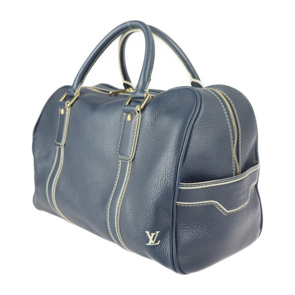 Louis Vuitton Navy Leather Carryall travel bag