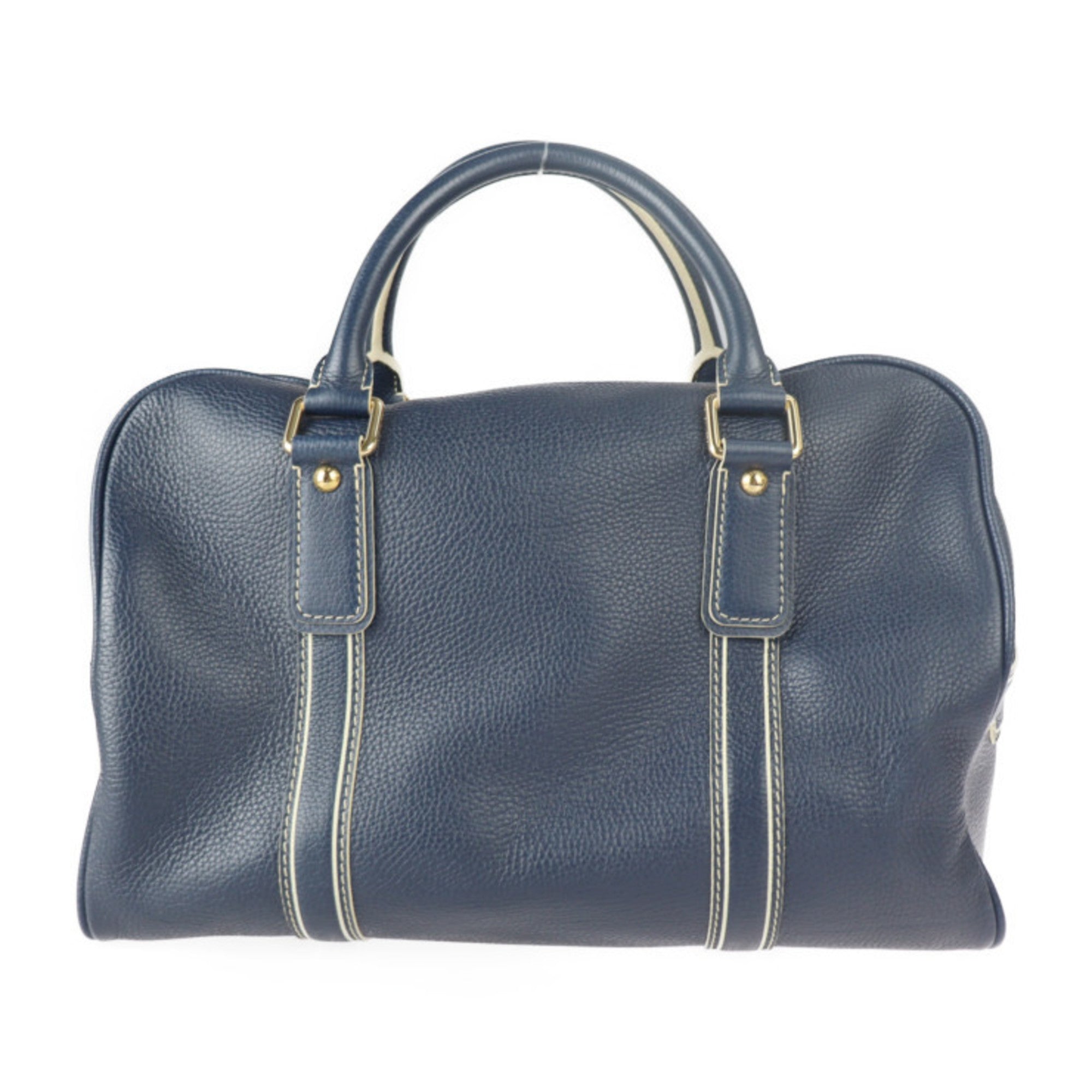 Louis Vuitton Navy Leather Carryall travel bag