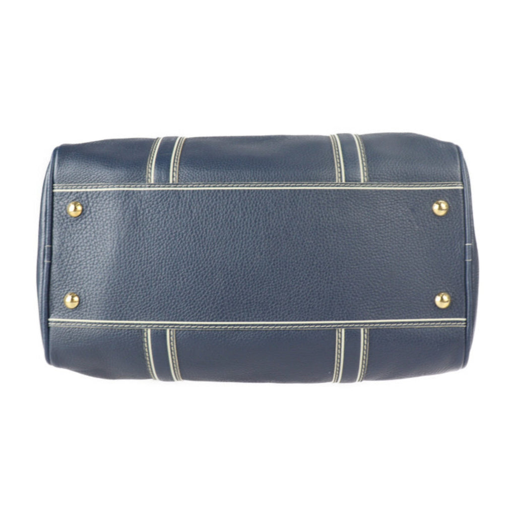 Louis Vuitton Navy Leather Carryall travel bag