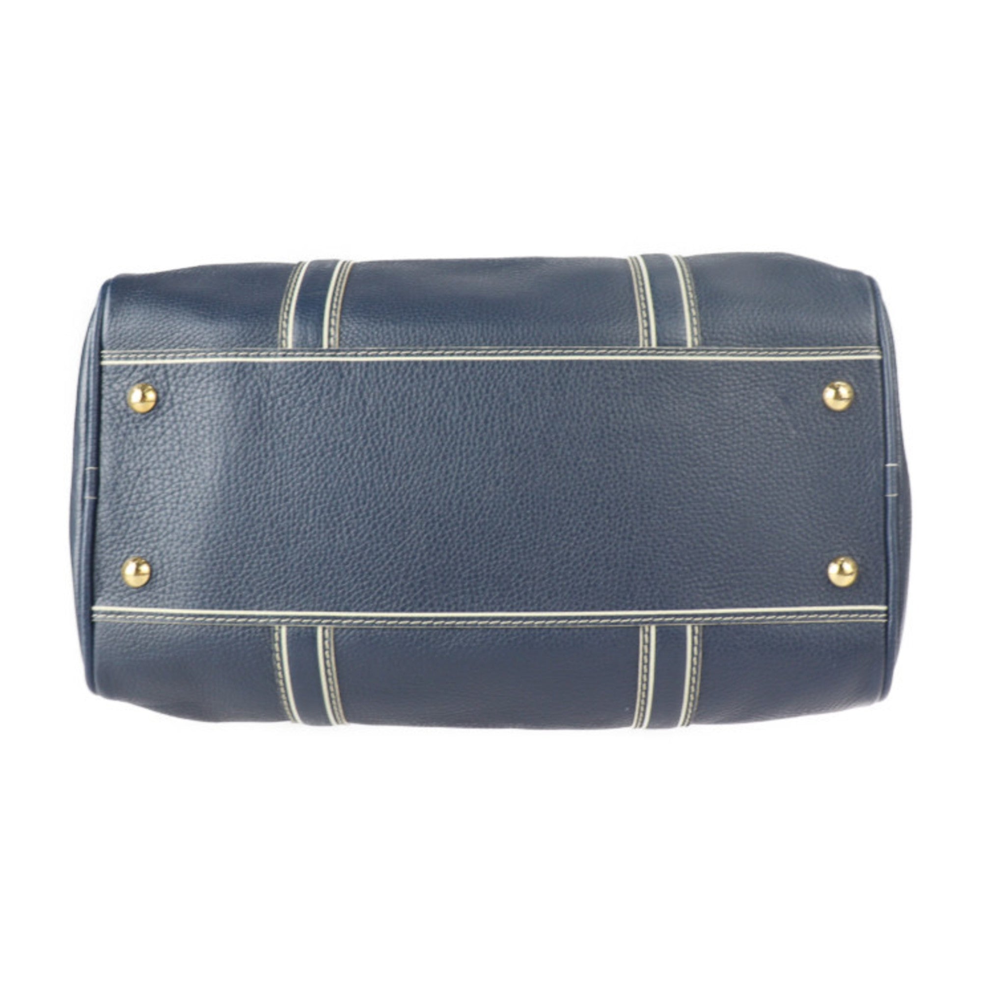 Louis Vuitton Navy Leather Carryall travel bag