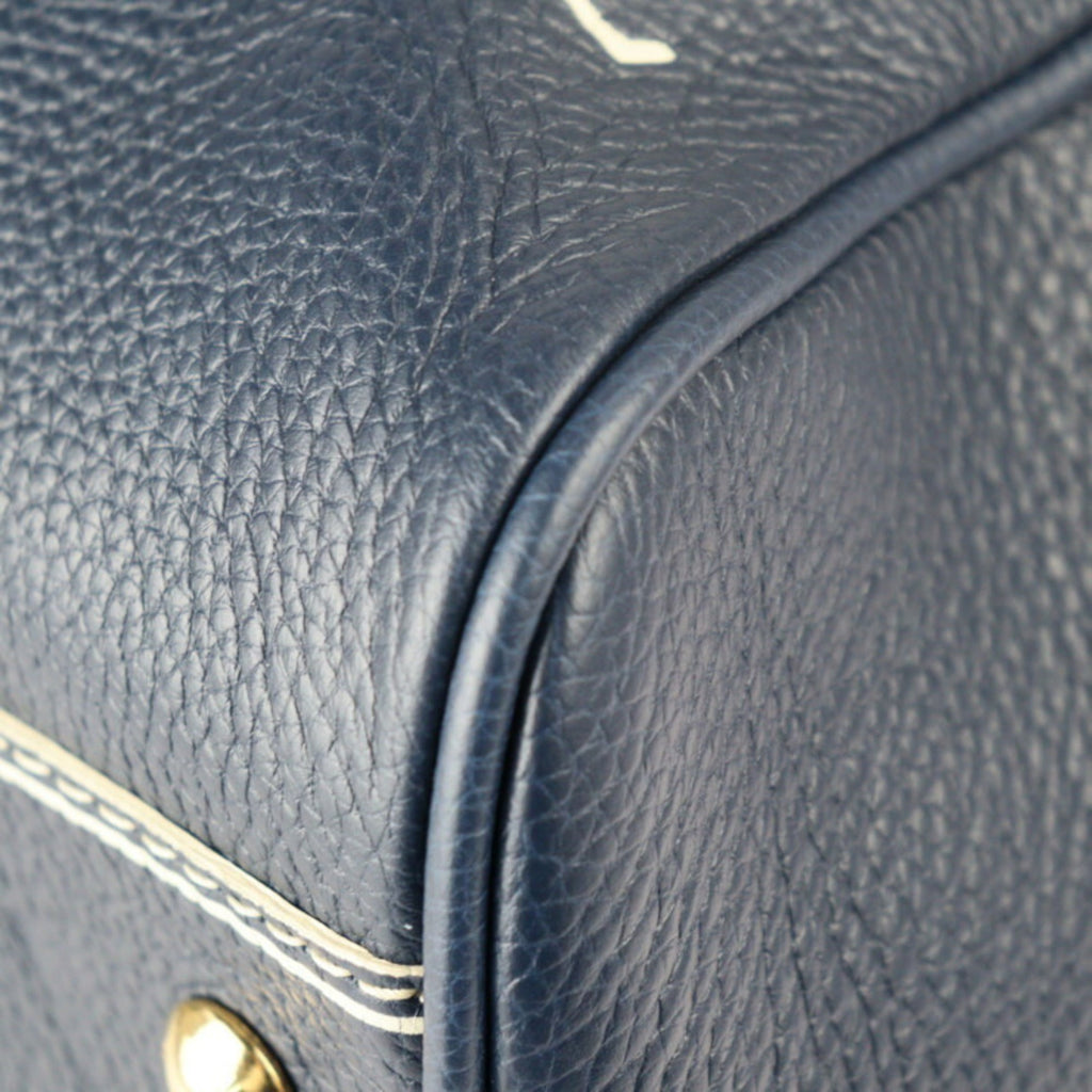 Louis Vuitton Navy Leather Carryall travel bag