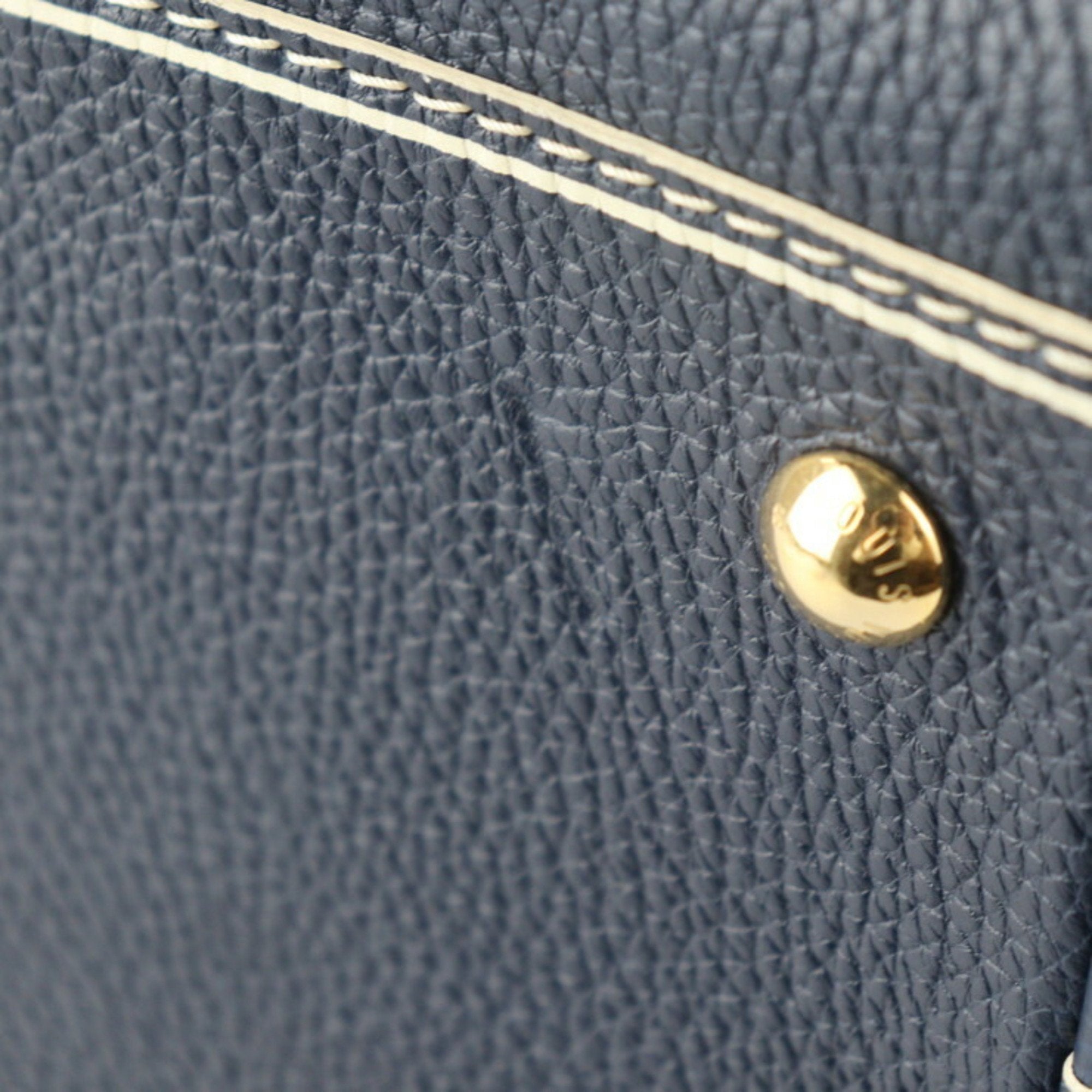 Louis Vuitton Navy Leather Carryall travel bag