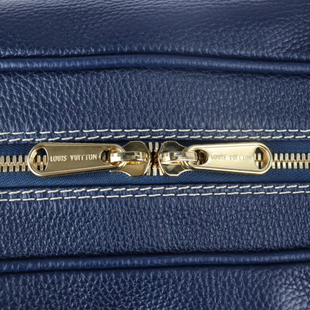 Louis Vuitton Navy Leather Carryall travel bag