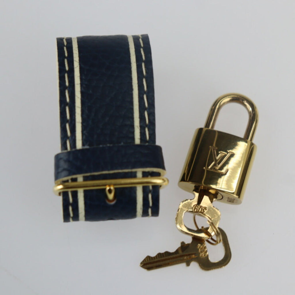 Louis Vuitton Navy Leather Carryall travel bag