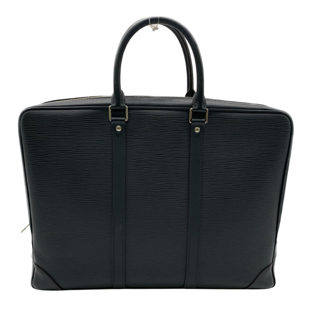 Louis Vuitton Black Leather Porte Document Business briefcase bag