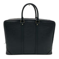 Louis Vuitton Black Leather Porte Document Business briefcase bag