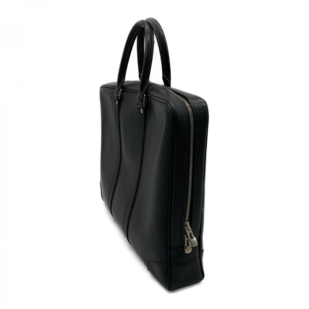 Louis Vuitton Black Leather Porte Document Business briefcase bag