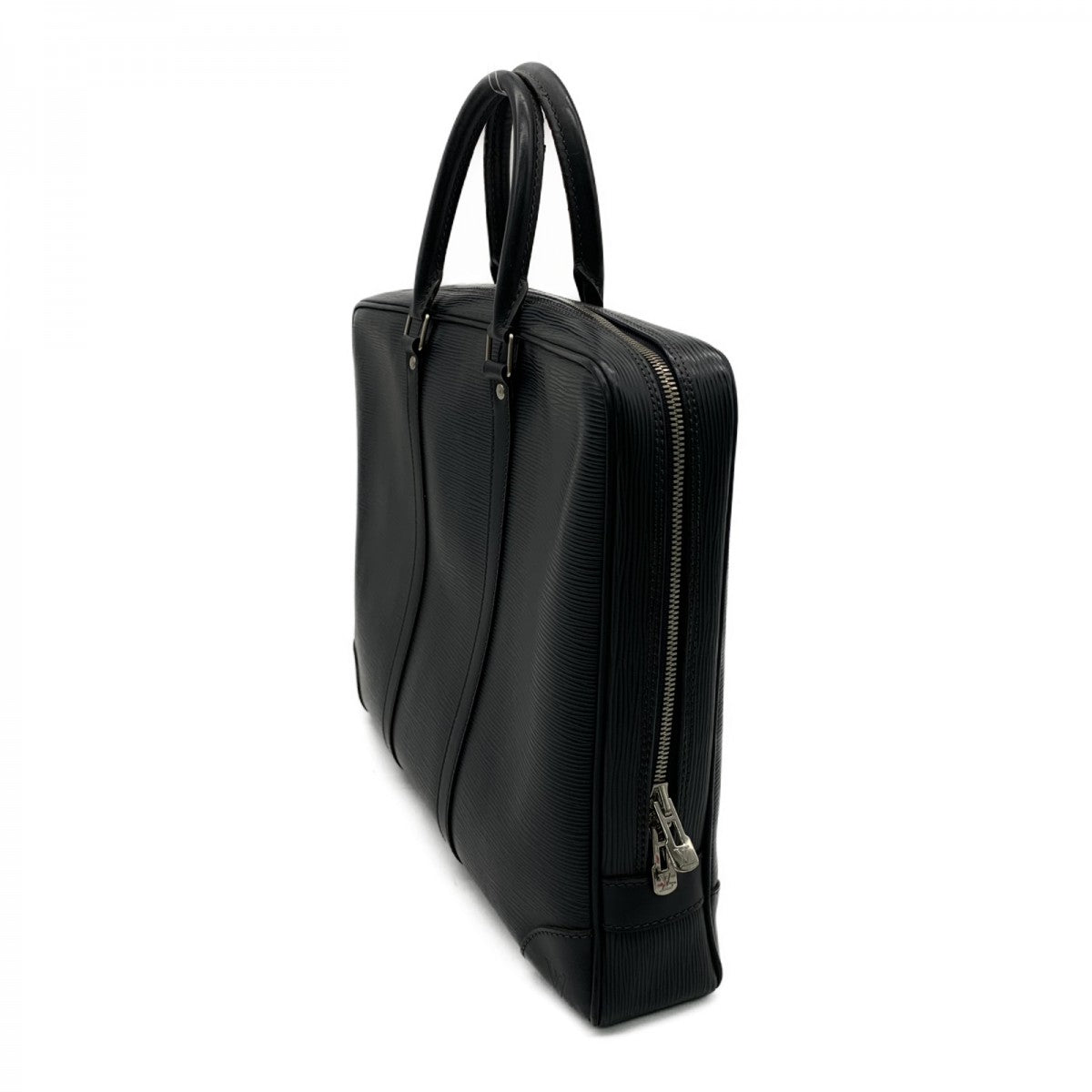 Louis Vuitton Black Leather Porte Document Business briefcase bag