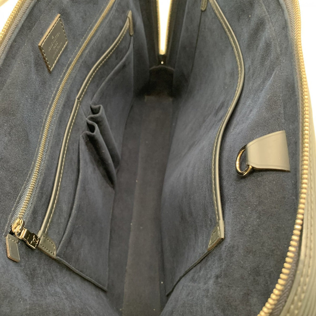 Louis Vuitton Black Leather Porte Document Business briefcase bag