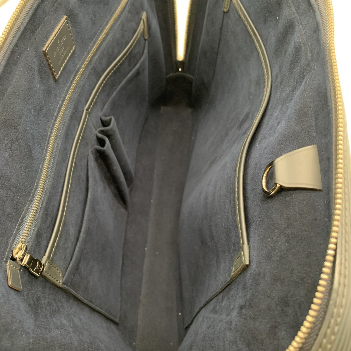 Louis Vuitton Black Leather Porte Document Business briefcase bag