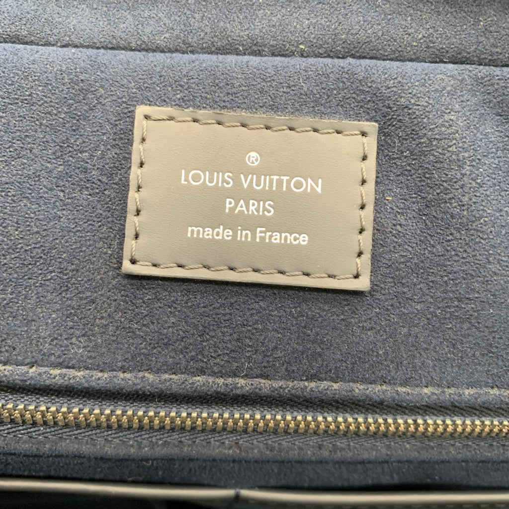 Louis Vuitton Black Leather Porte Document Business briefcase bag