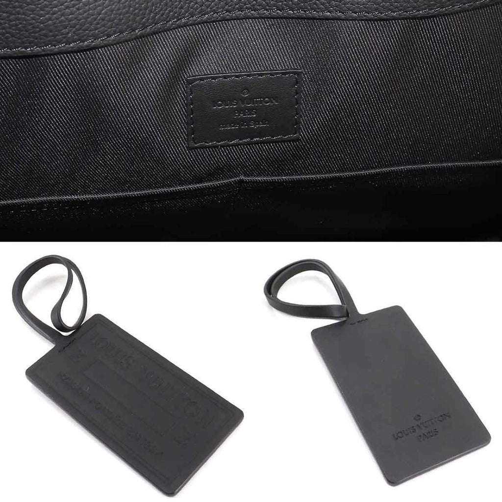 Louis Vuitton Black Leather  tote bag