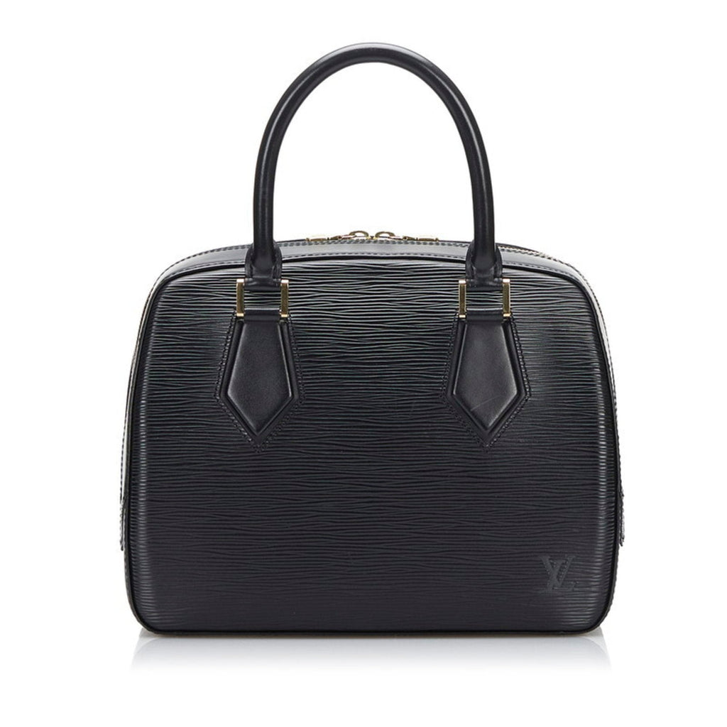 Louis Vuitton Black Leather Sablon handbag bag