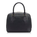 Louis Vuitton Black Leather Sablon handbag bag