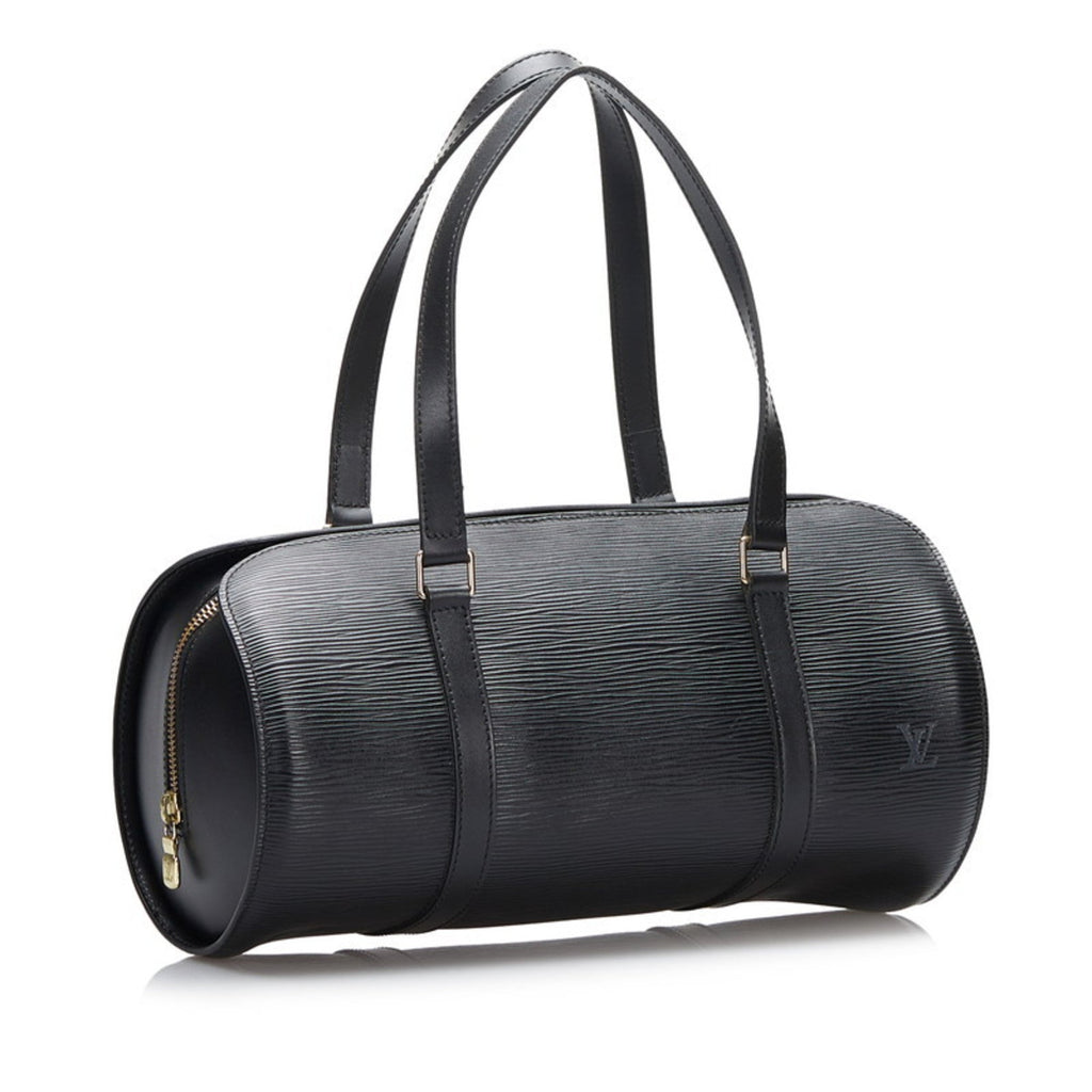 Louis Vuitton Black Leather Soufflot handbag bag