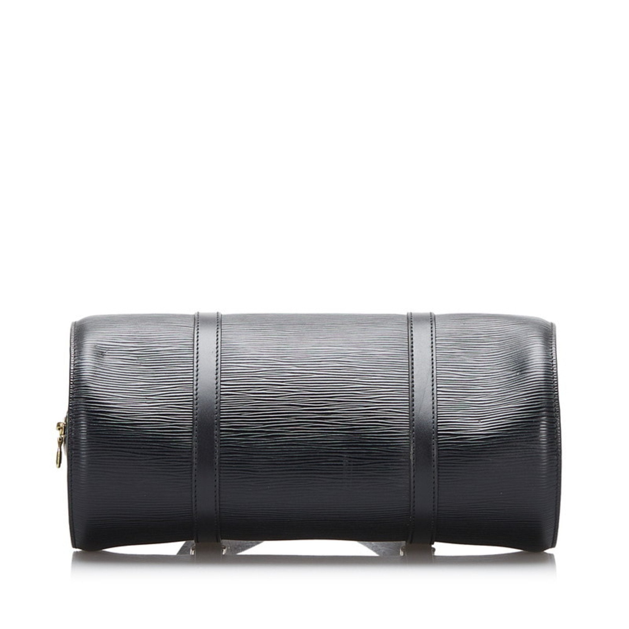 Louis Vuitton Black Leather Soufflot handbag bag