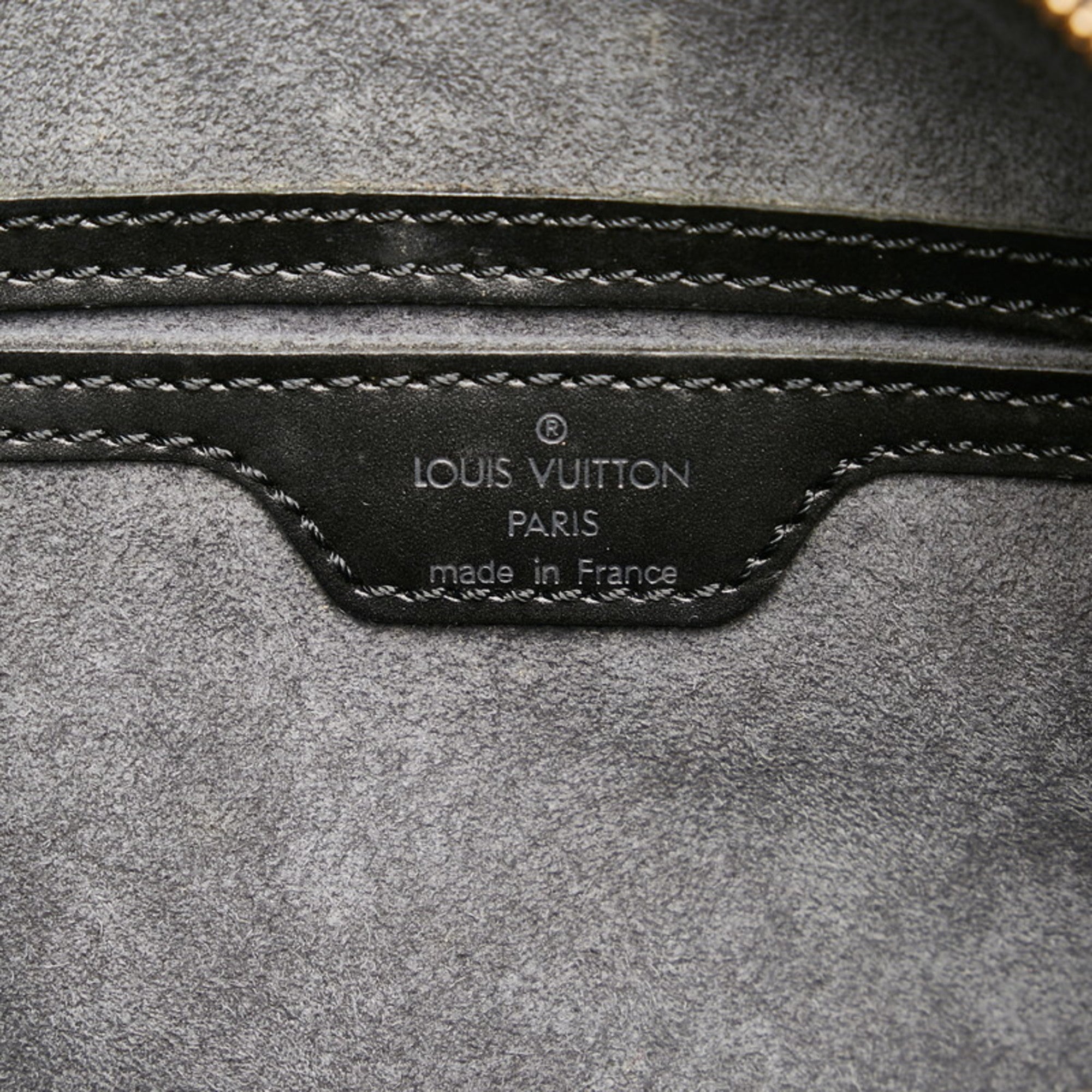 Louis Vuitton Black Leather Soufflot handbag bag
