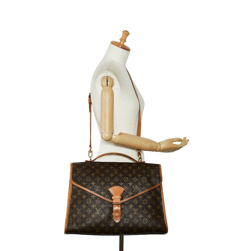 Louis Vuitton Monogram Beverly Handbag 2WAY M51121 Brown PVC Leather  Louis Vuitton