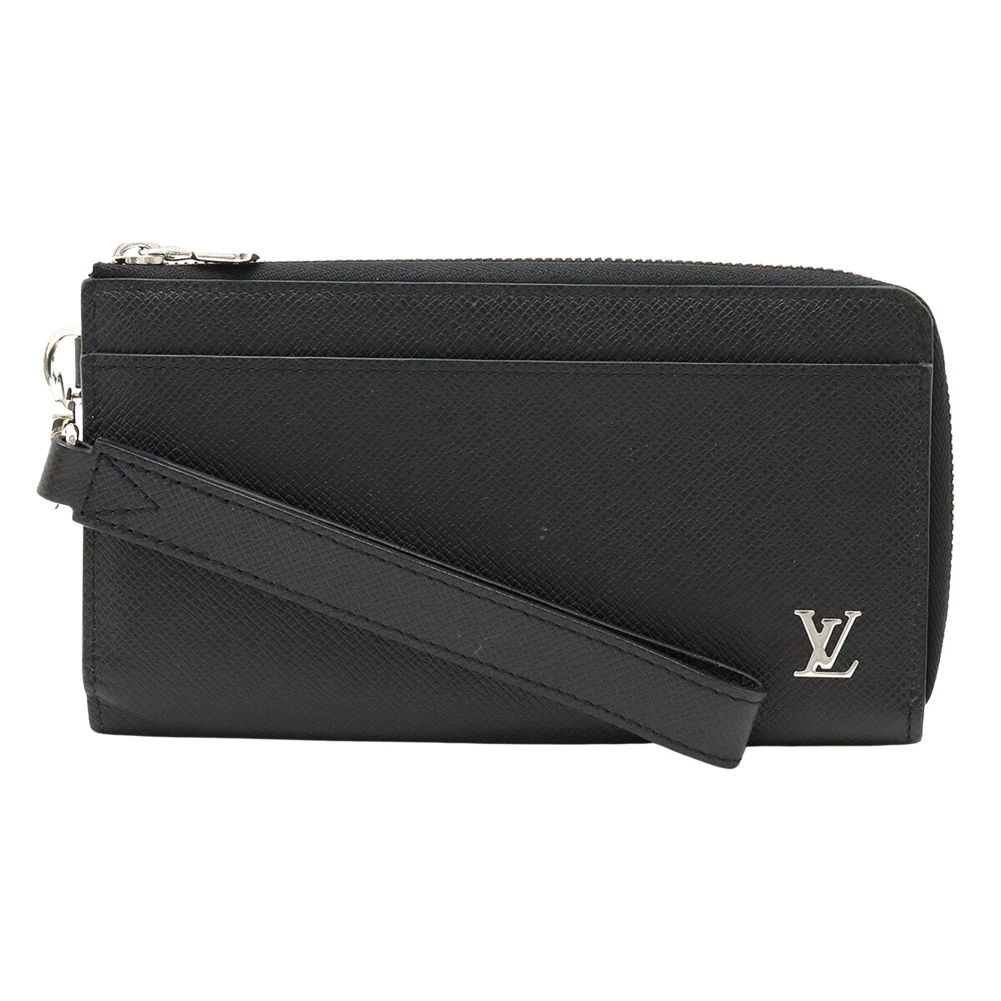 Louis Vuitton Black Leather Zippy Dragonne wallet accessories