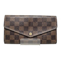 Louis Vuitton Brown Canvas Portefeuille Sarah wallet accessories