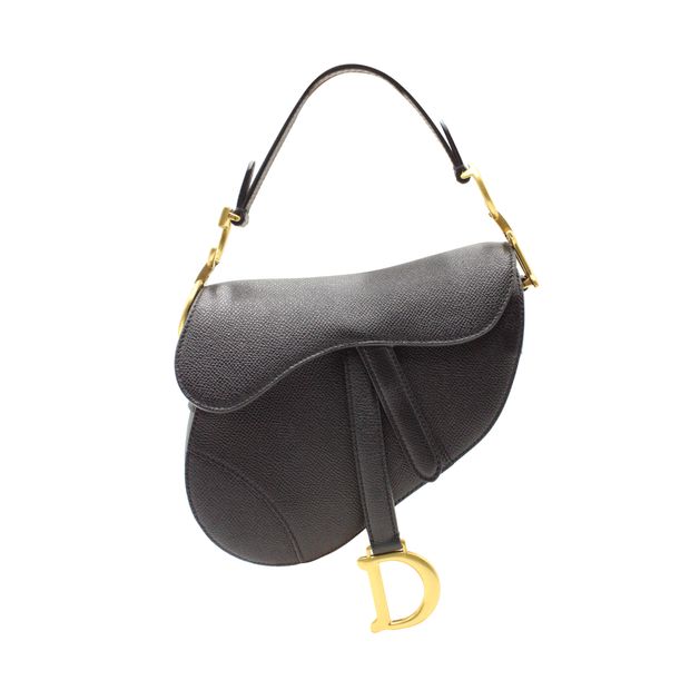 DIOR Black Leather Saddle Bag