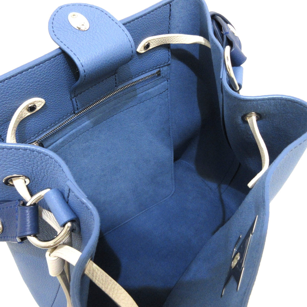 Louis Vuitton Blue Leather Lockme shoulder bag