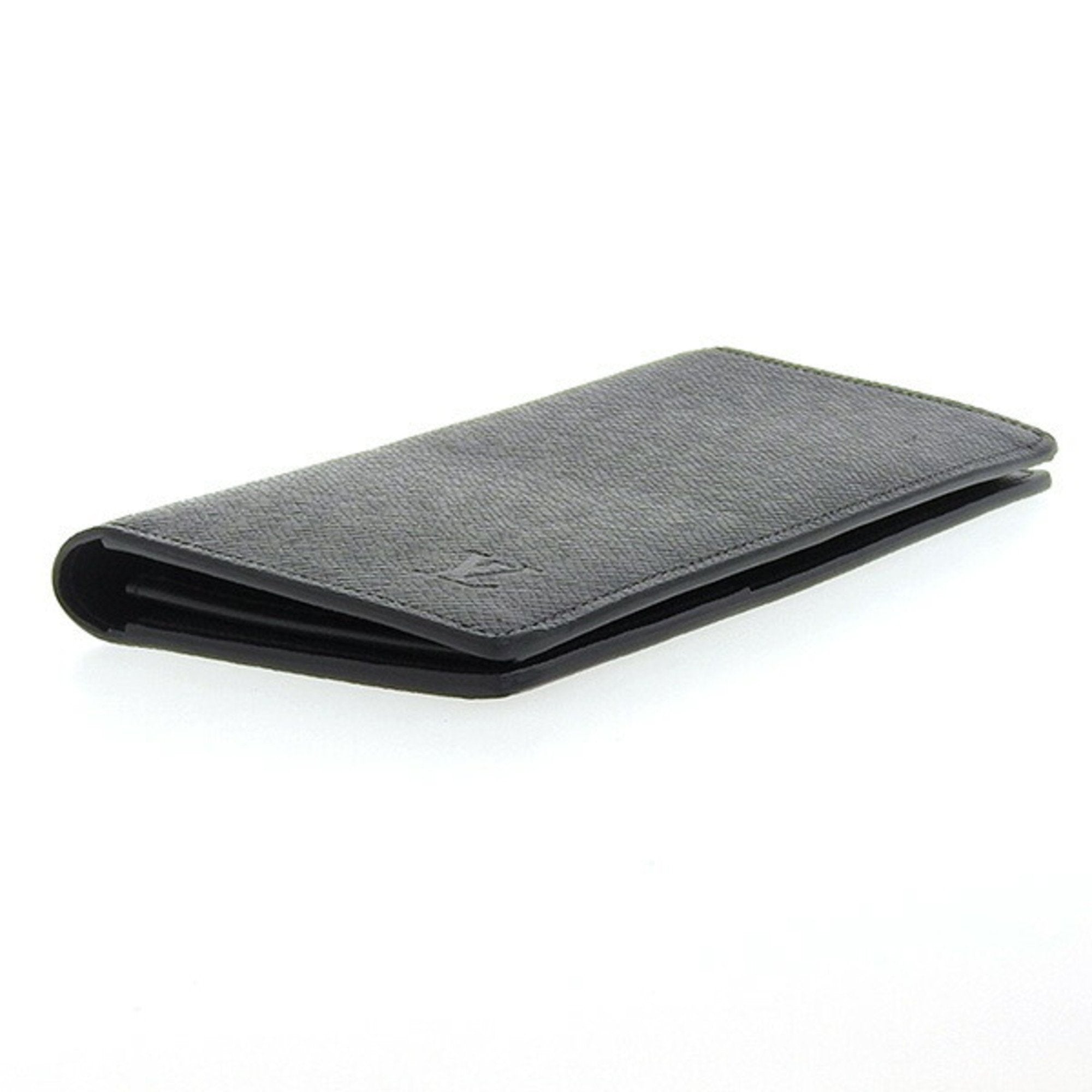 Louis Vuitton Black Leather Portefeuille Brazza wallet accessories