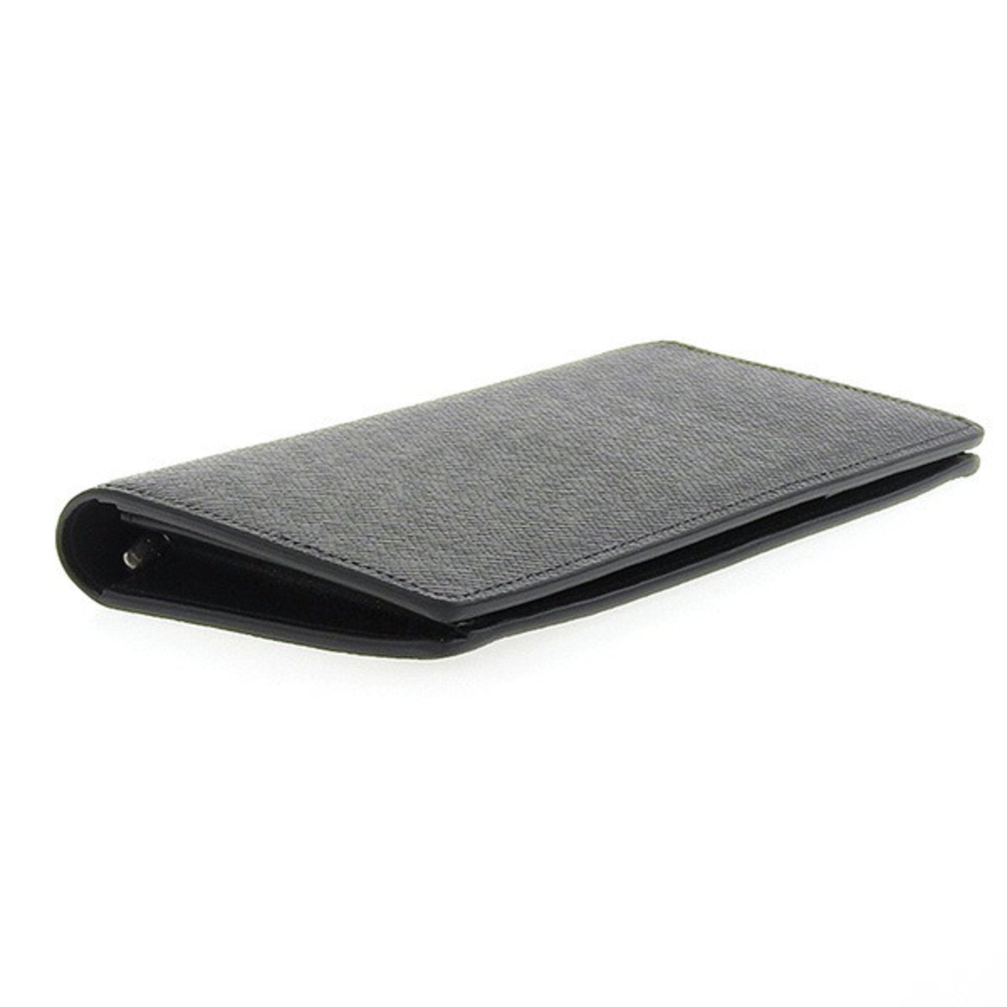 Louis Vuitton Black Leather Portefeuille Brazza wallet accessories