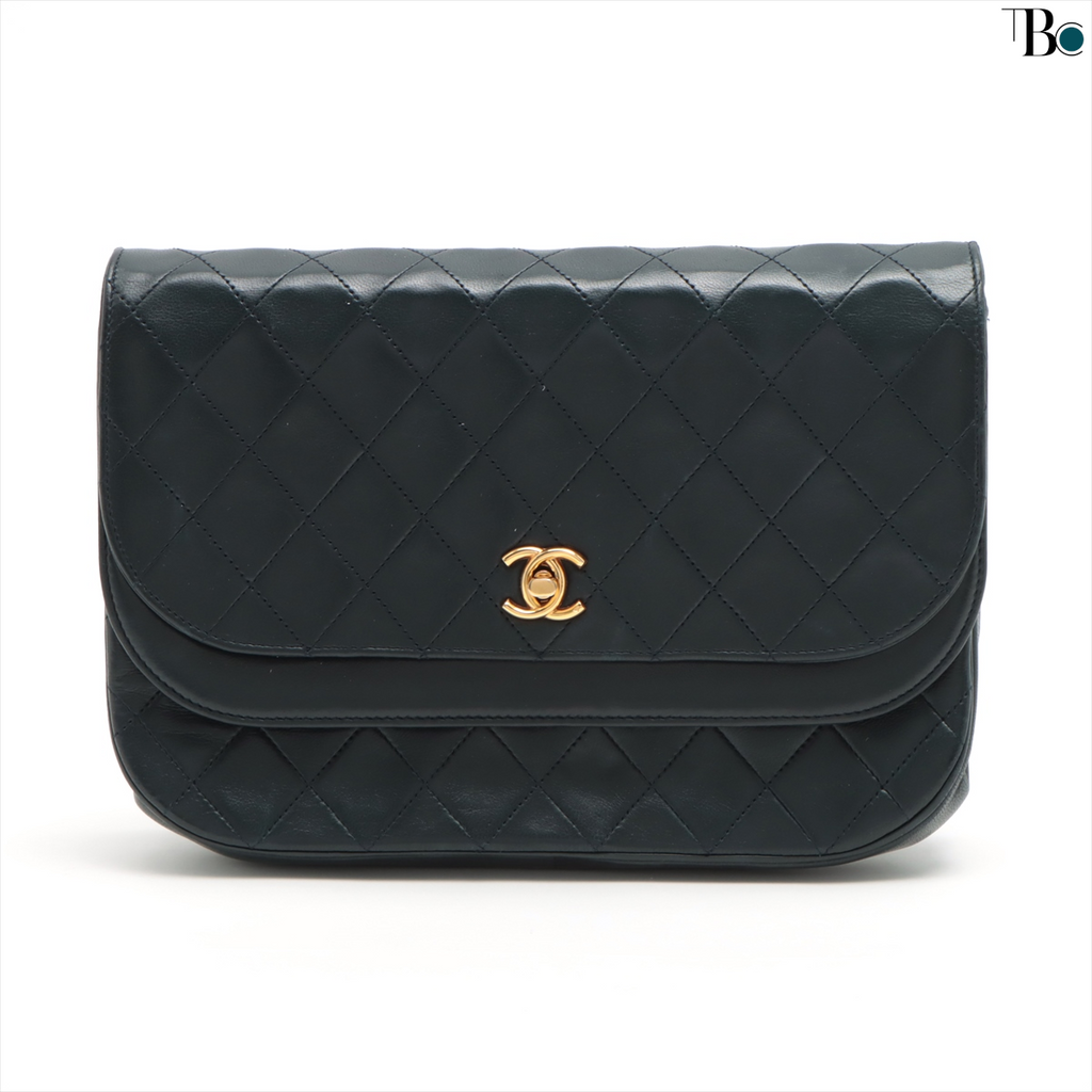 Chanel Blue Leather Timeless handbag bag