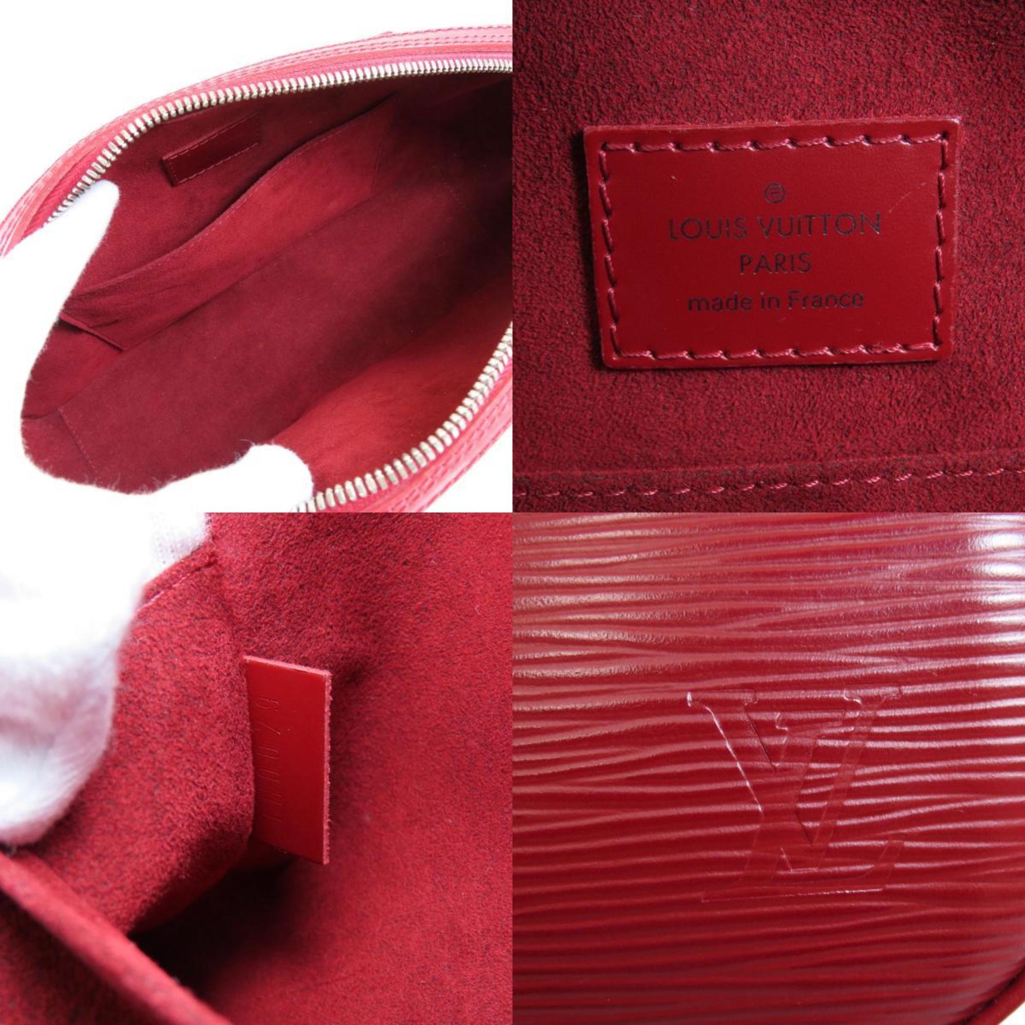 Louis Vuitton Red Leather Jasmine handbag bag