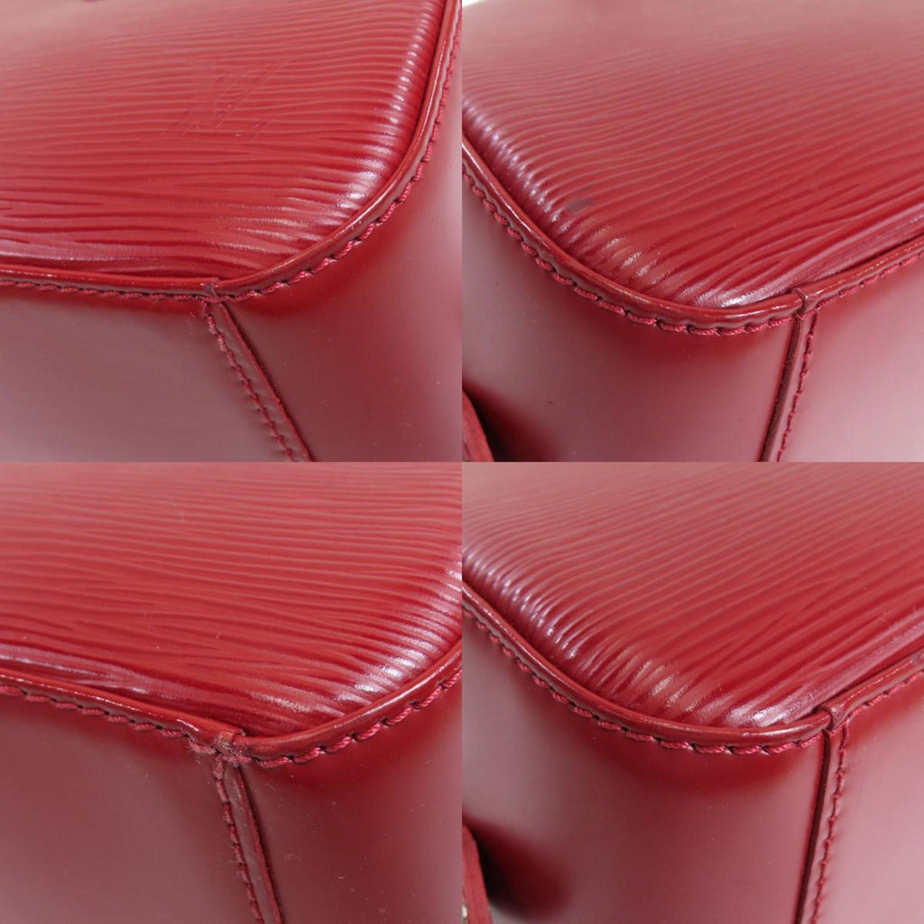 Louis Vuitton Red Leather Jasmine handbag bag