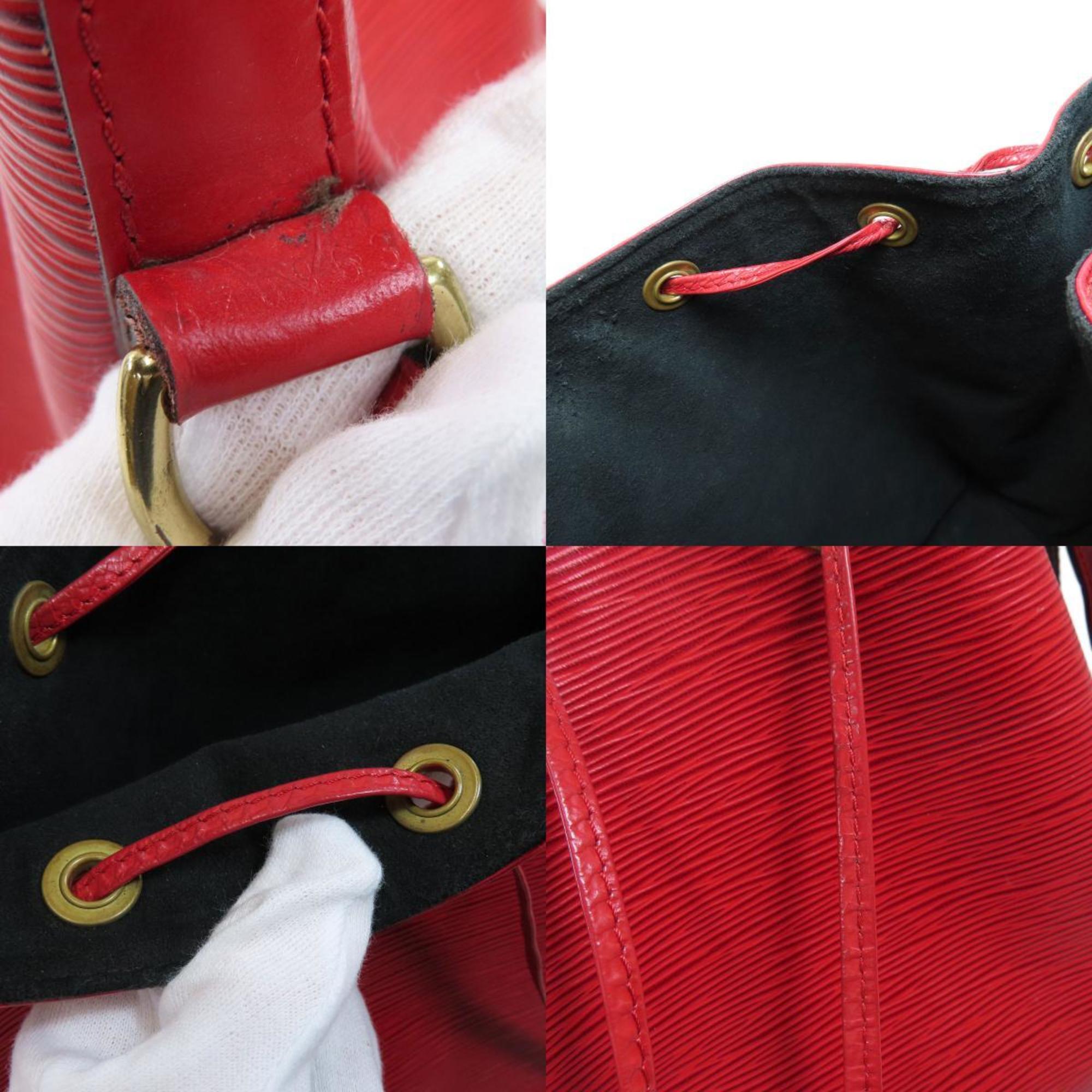 Louis Vuitton Red Leather Petit Noe shoulder bag