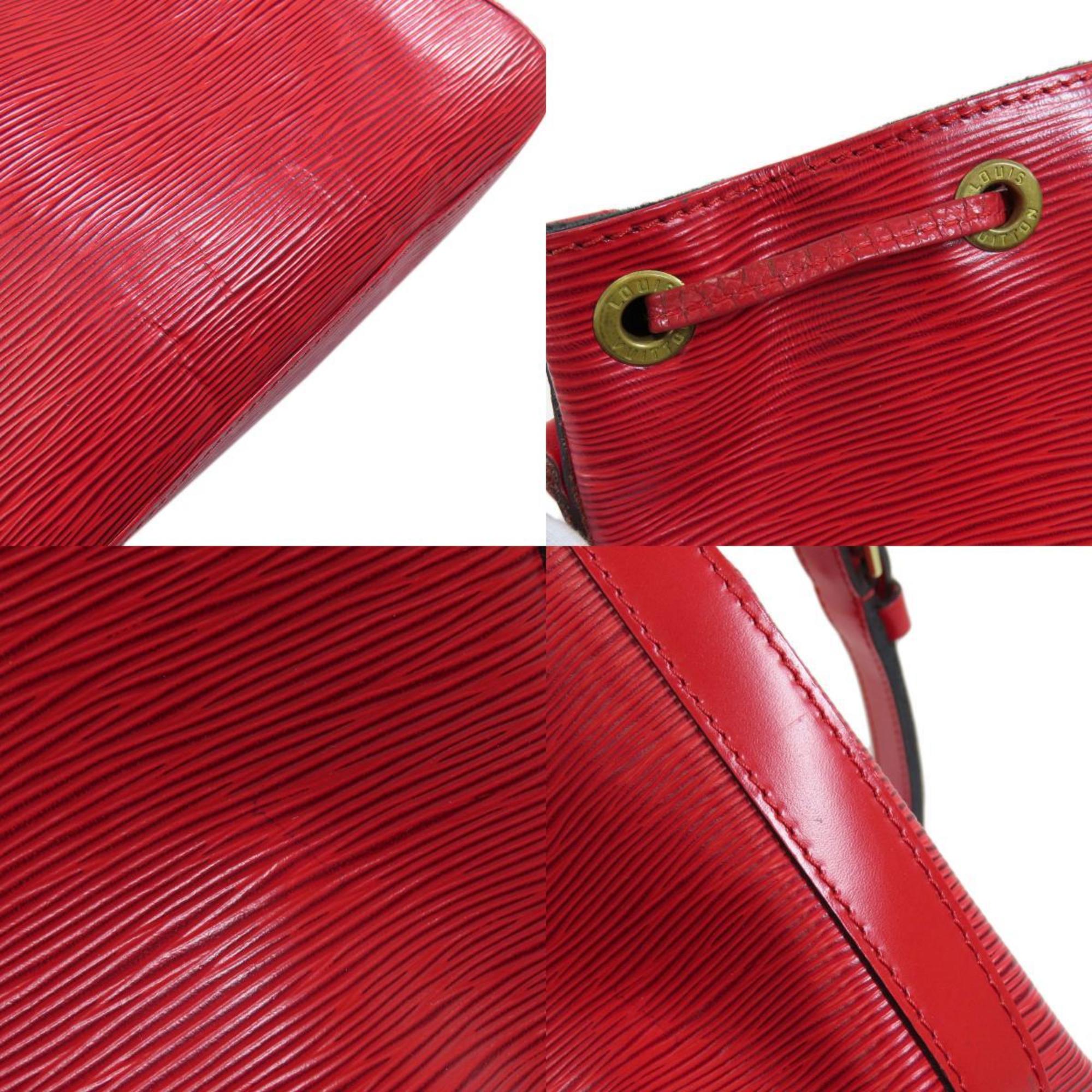 Louis Vuitton Red Leather Petit Noe shoulder bag
