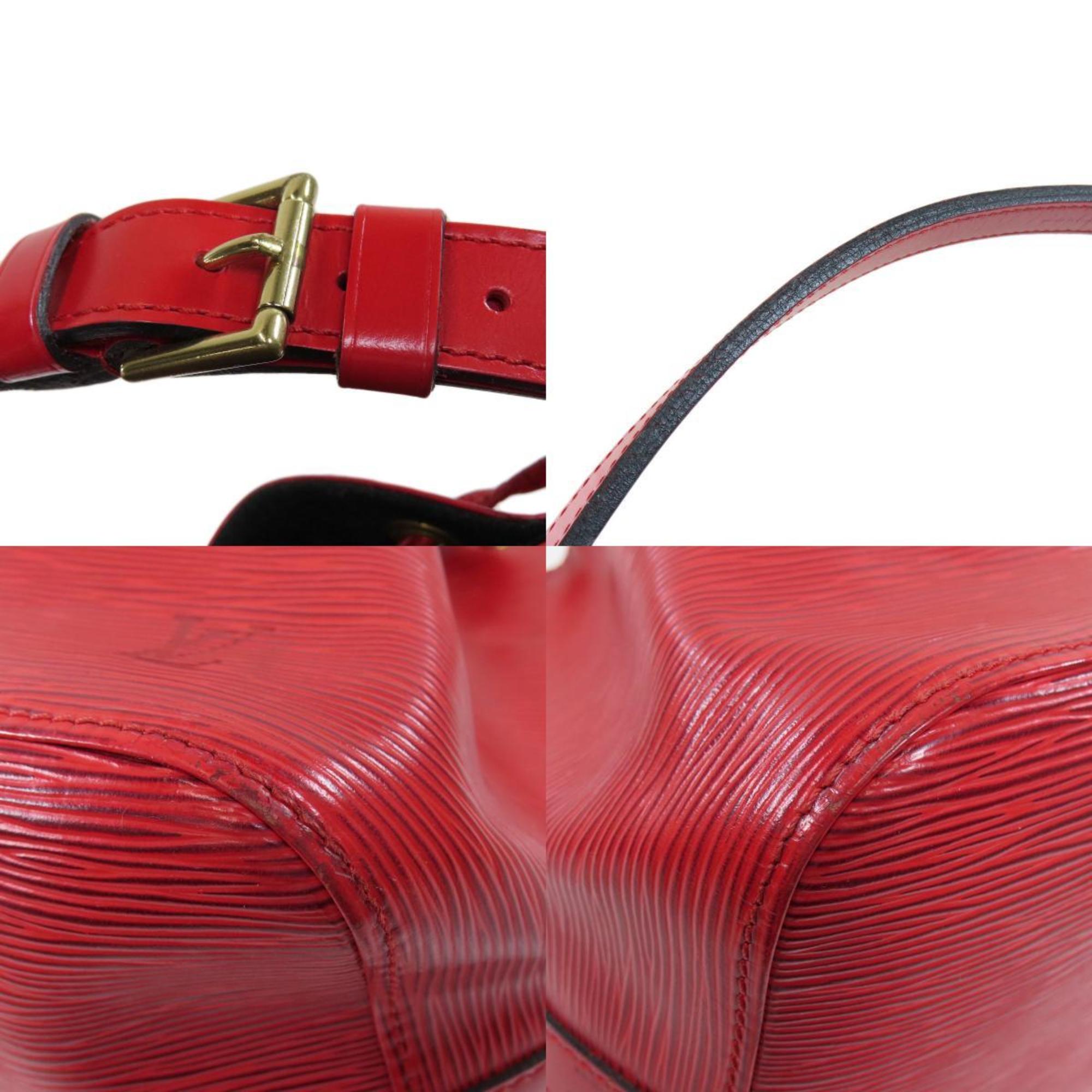 Louis Vuitton Red Leather Petit Noe shoulder bag