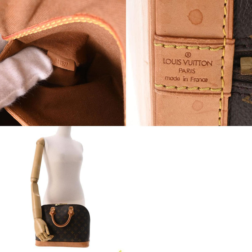 Louis Vuitton Brown Canvas Alma handbag bag