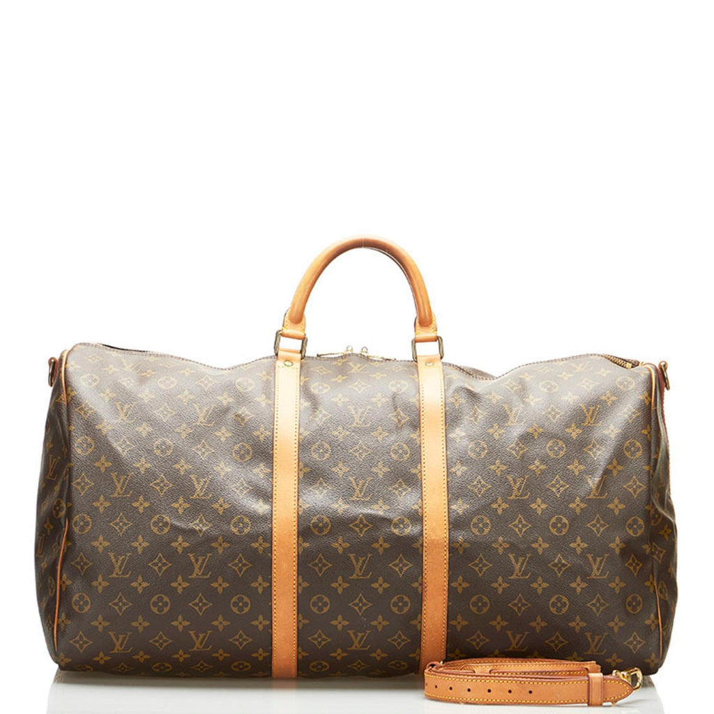 Louis Vuitton Brown Canvas Keepall 60 travel bag