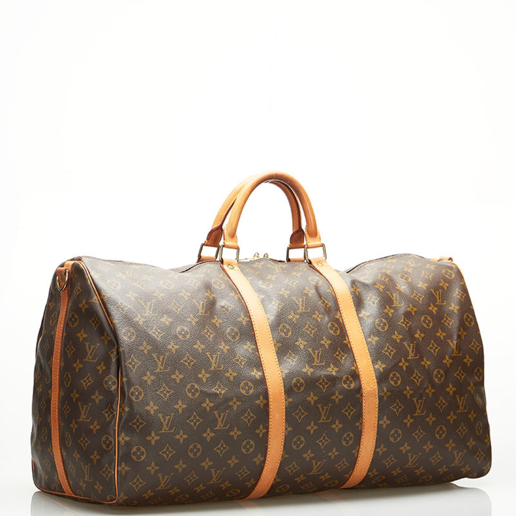 Louis Vuitton Brown Canvas Keepall 60 travel bag