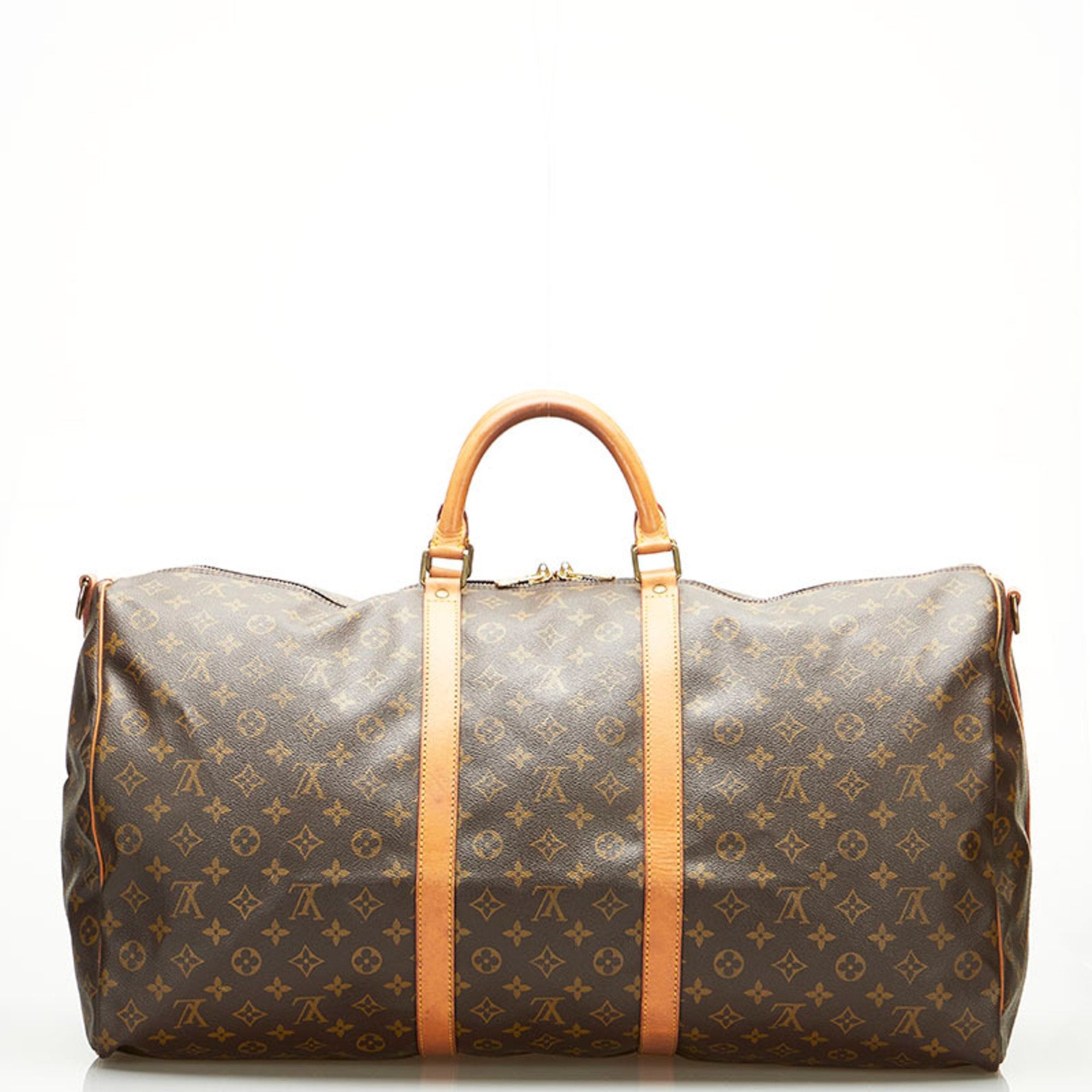 Louis Vuitton Brown Canvas Keepall 60 travel bag
