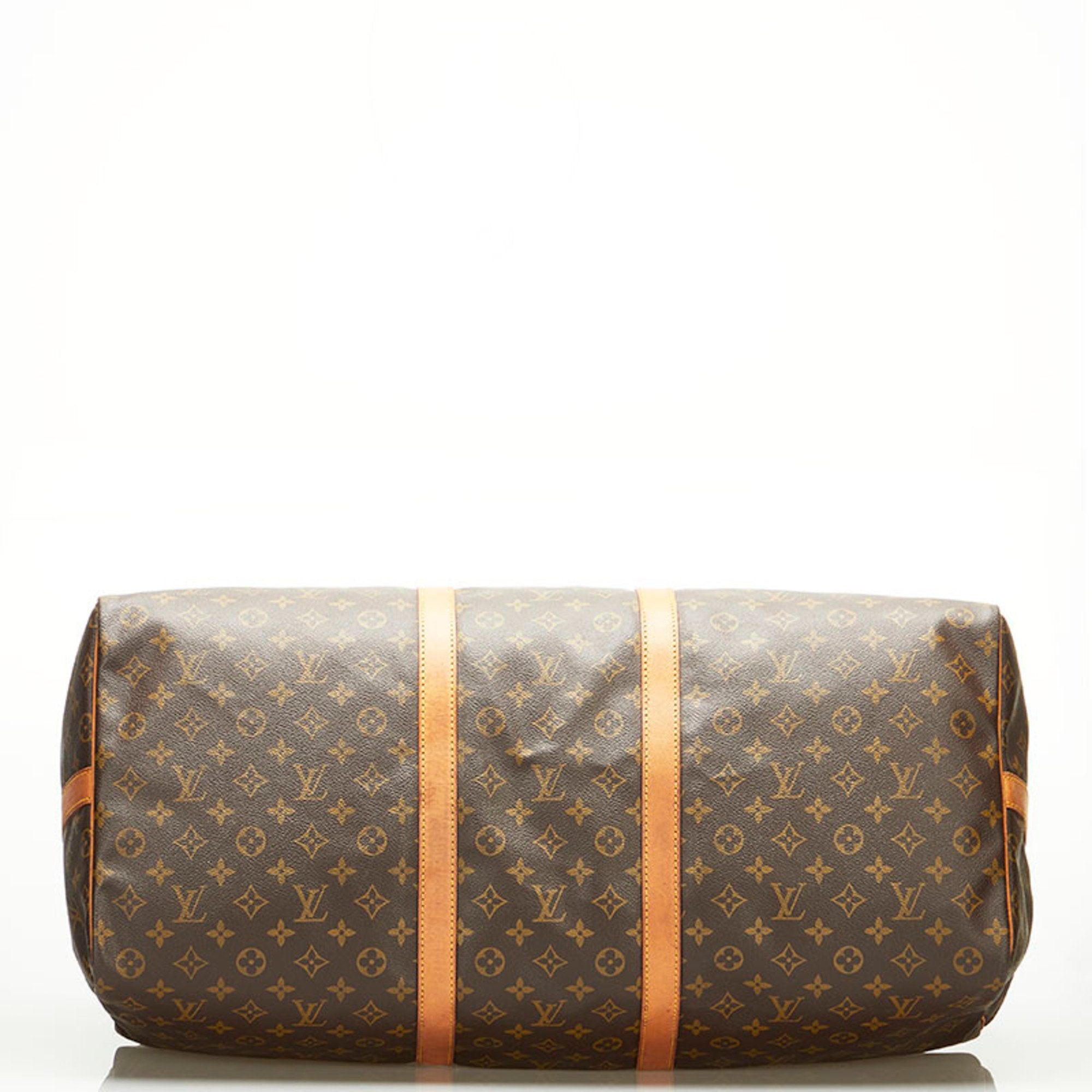 Louis Vuitton Brown Canvas Keepall 60 travel bag