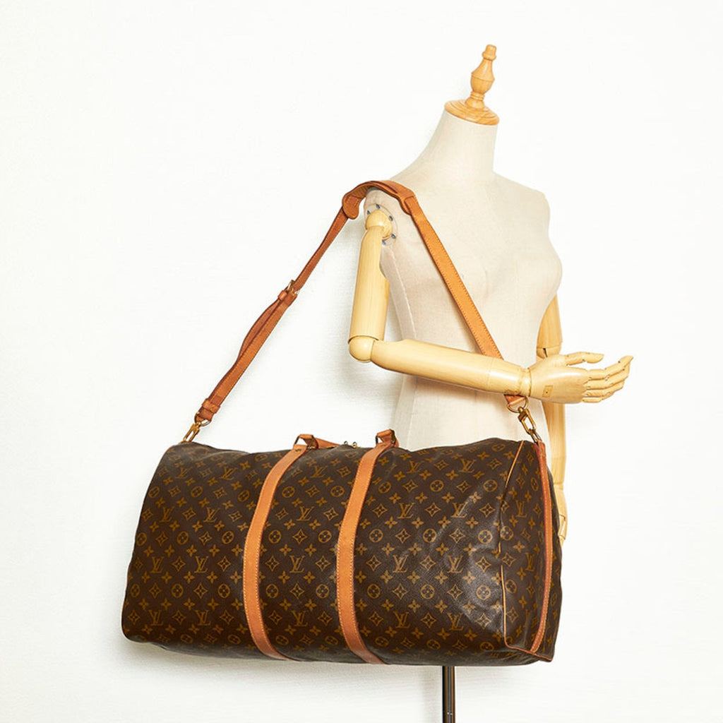 Louis Vuitton Brown Canvas Keepall 60 travel bag