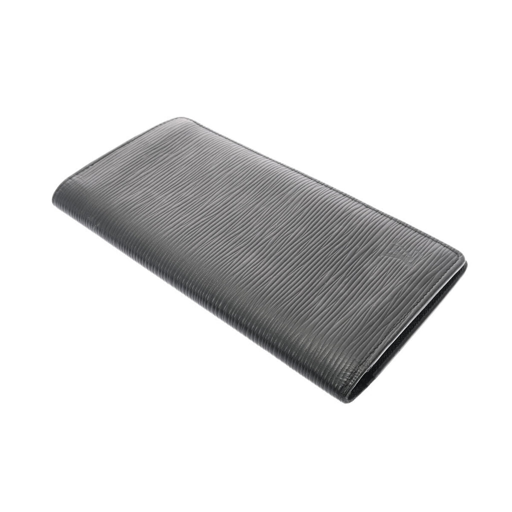 Louis Vuitton Black Leather Portefeuille Brazza wallet accessories