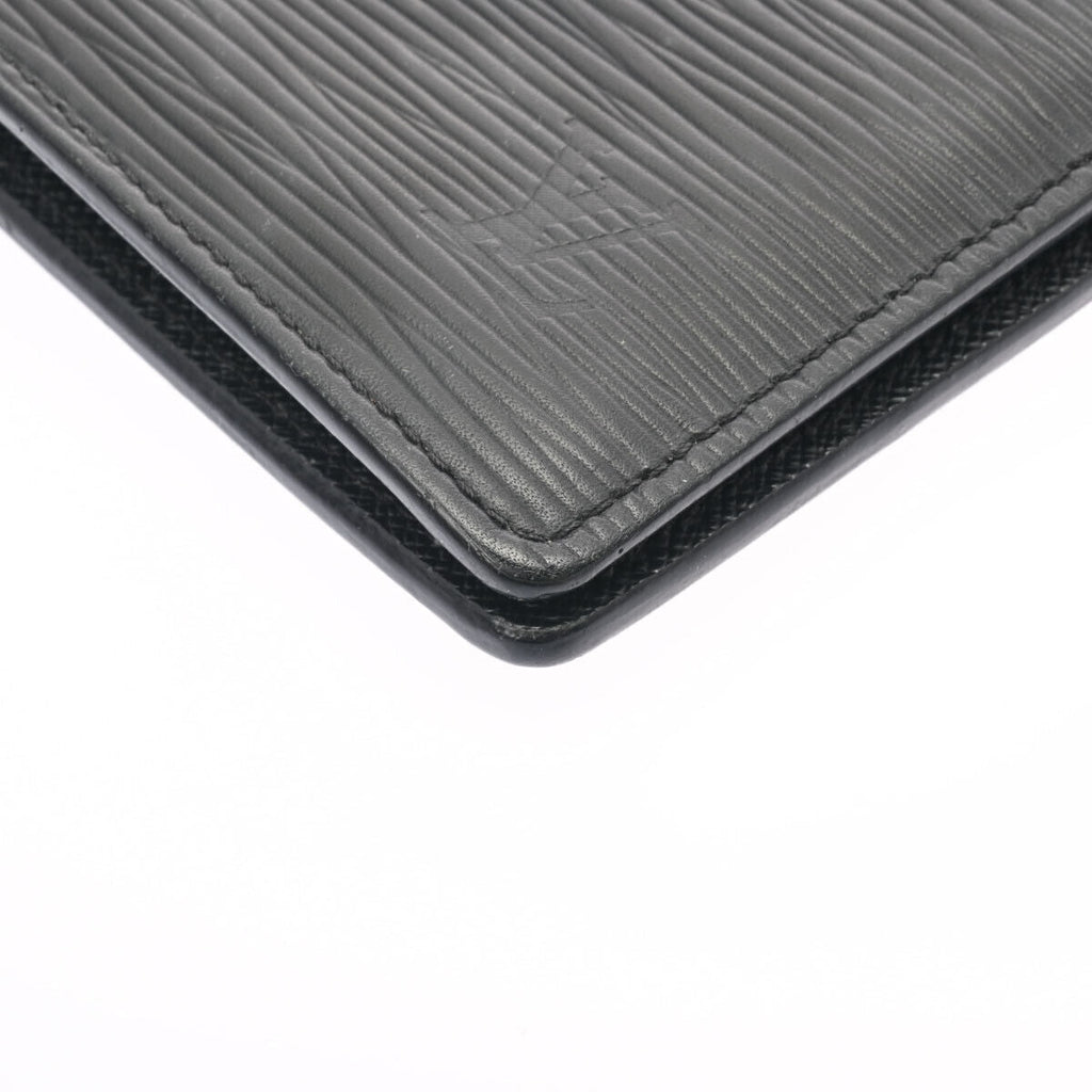 Louis Vuitton Black Leather Portefeuille Brazza wallet accessories