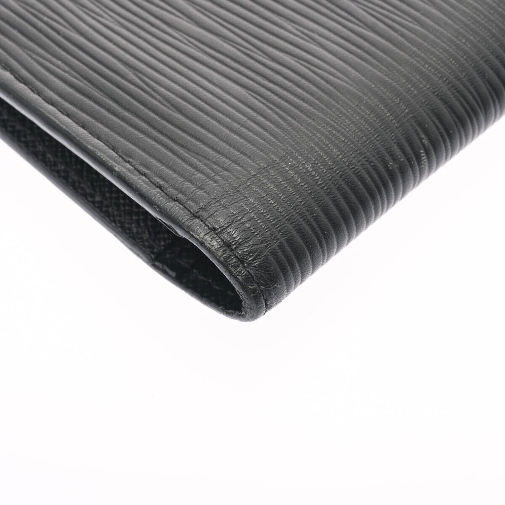 Louis Vuitton Black Leather Portefeuille Brazza wallet accessories