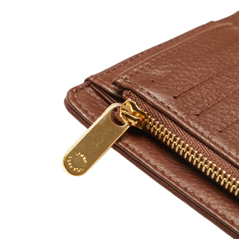 Louis Vuitton Portfolio America Long Wallet Brown Leather  Louis Vuitton