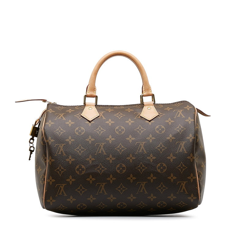 Louis Vuitton Monogram Speed 30 Handbag Mini Boston Bag M41108 Brown PVC Leather Lady Louis Vuitton