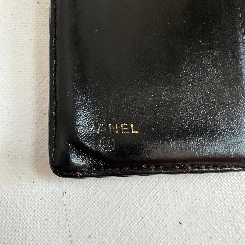 The Junco Short Wallet - Vintage Chanel Caviar Skin in Black