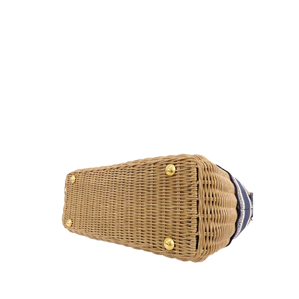 DIOR Oblique Wicker Basket Bag
