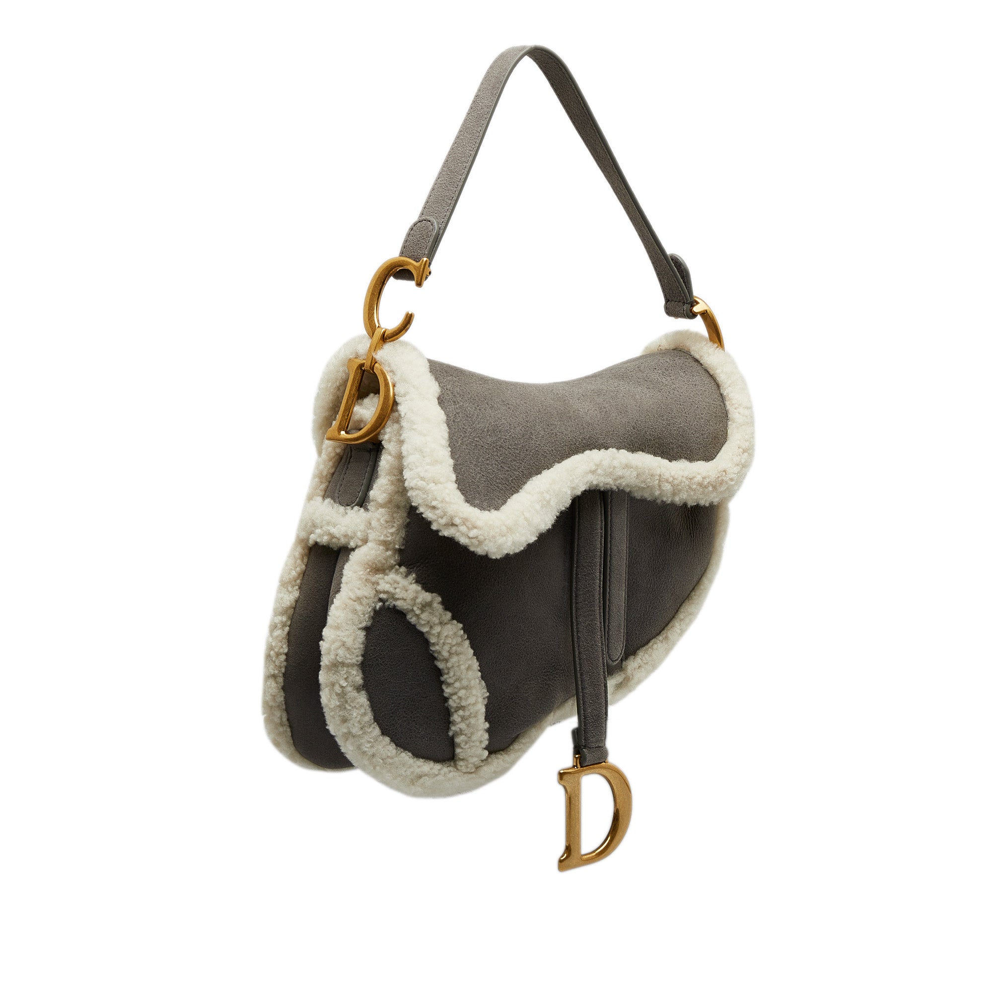 DIOR Shearling Saddle Bag