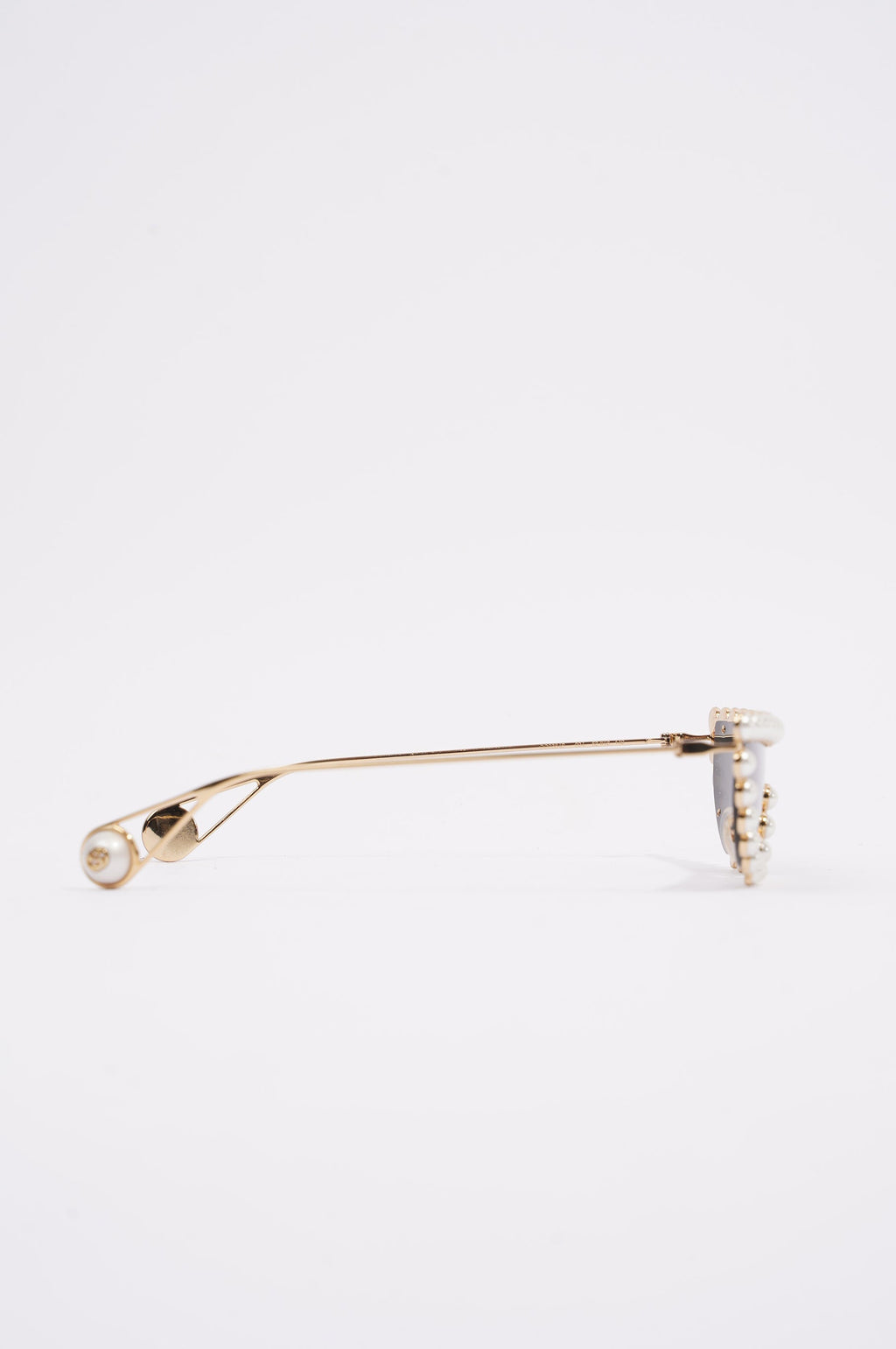 Gucci Womens GG0364S Sunglasses Gold / Silver / Pearls 140
