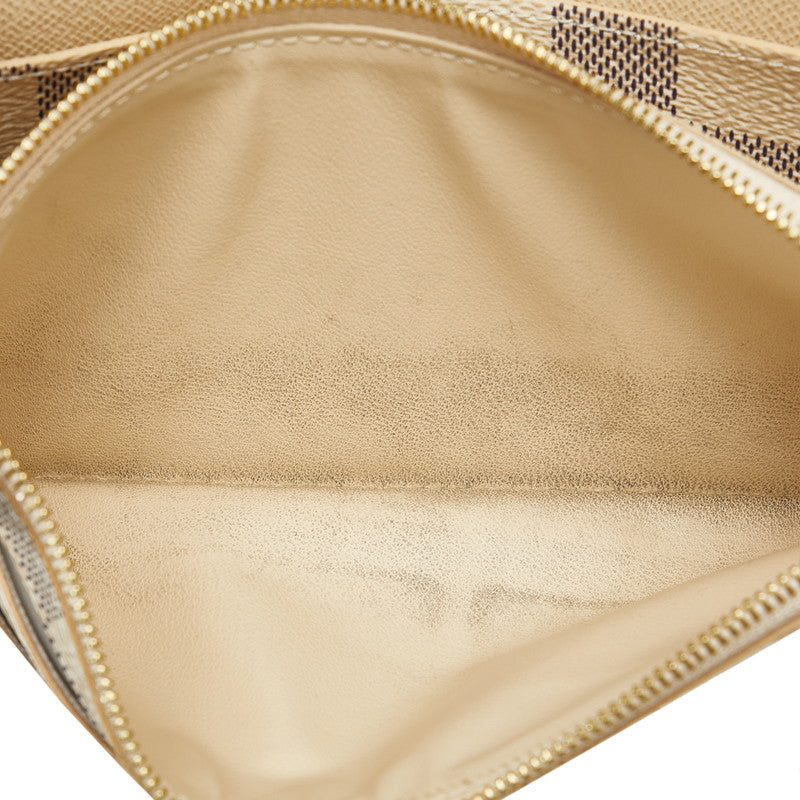 Louis Vuitton Damiere Azur Portfolio Emily Long Wallet N63021 White PVC Leather